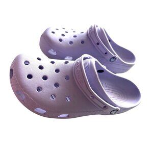 Crocs Lavender Classic Clog Shoes Heel Strap Unisex Lightweight Slip-On Size 11